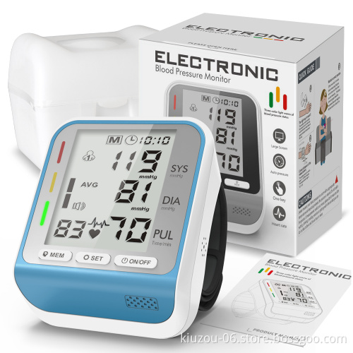Health Care Wrist Blood Pressure Monitor Validated Black Blood Pressure Monitor Easy to Carry